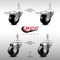 Service Caster 3.5 Inch SS Phenolic Swivel 3/8 Inch Threaded Stem Caster Total Lock Brake, 2PK SCC-SSTSTTL20S3514-PHS-381615-2-S-2 - alternate 1